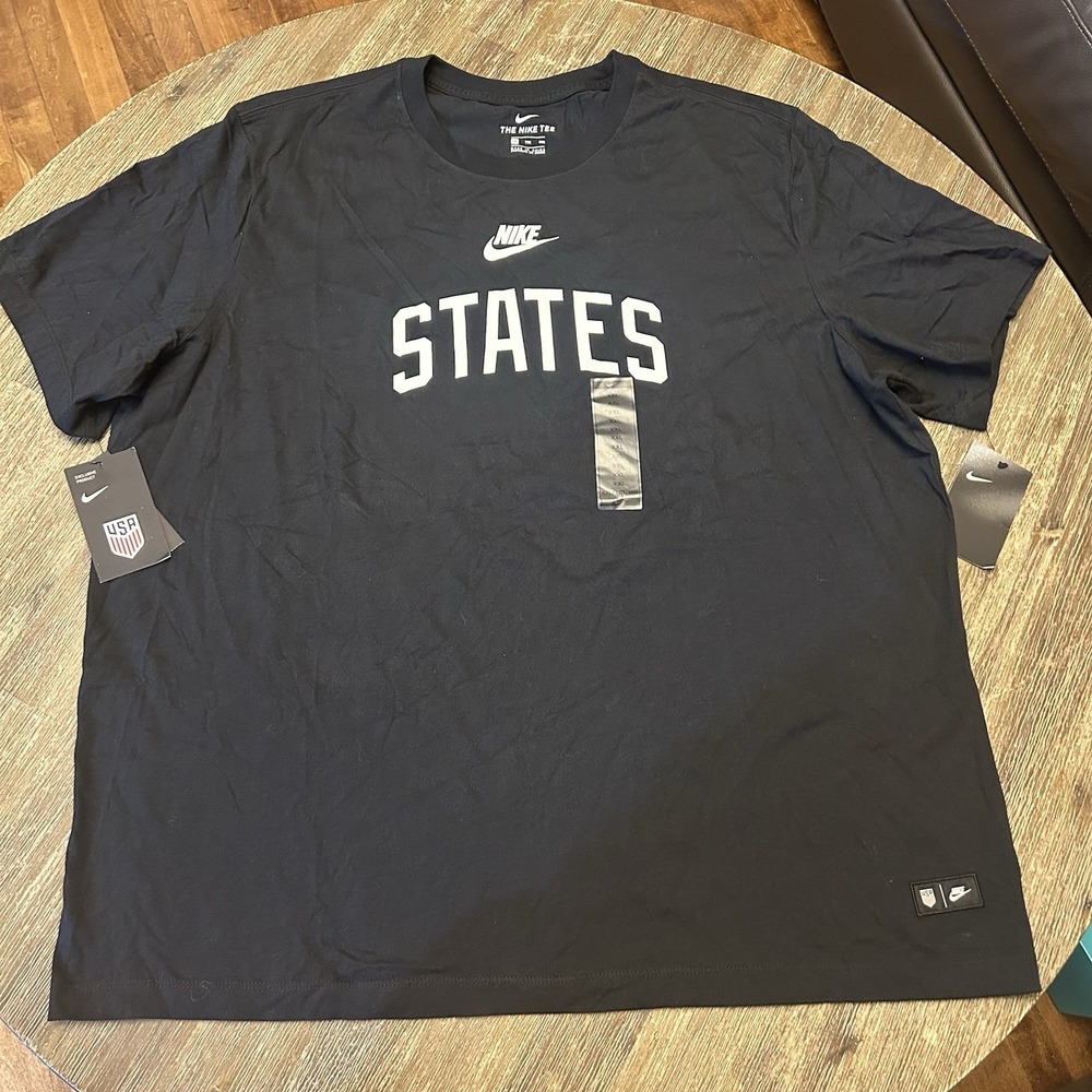 Nike USA Soccer States T Shirt Mens XXL Black CU8222-010 NWT Official US Soccer
